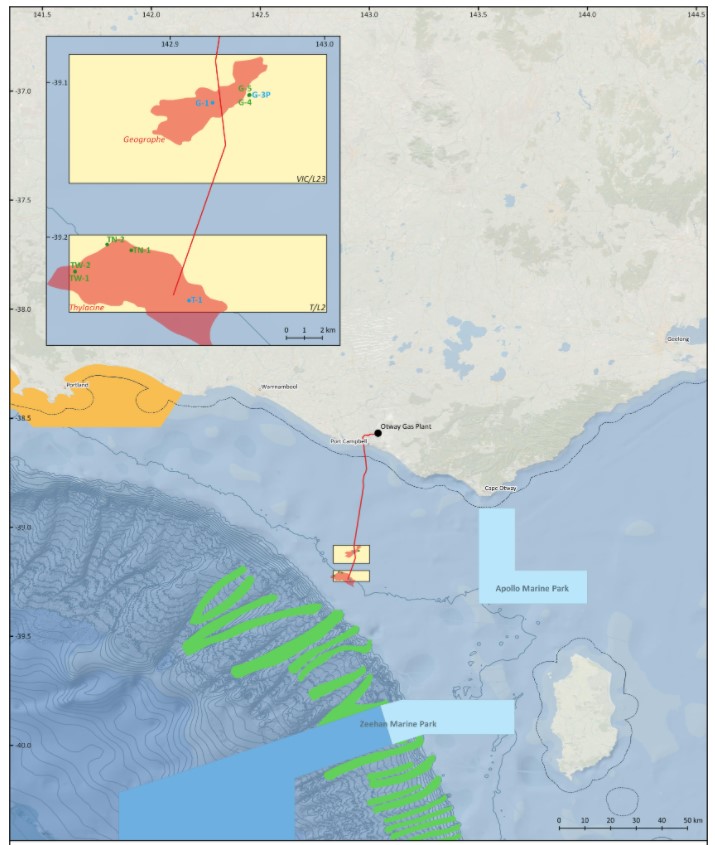 Otway development map - Beach Energy