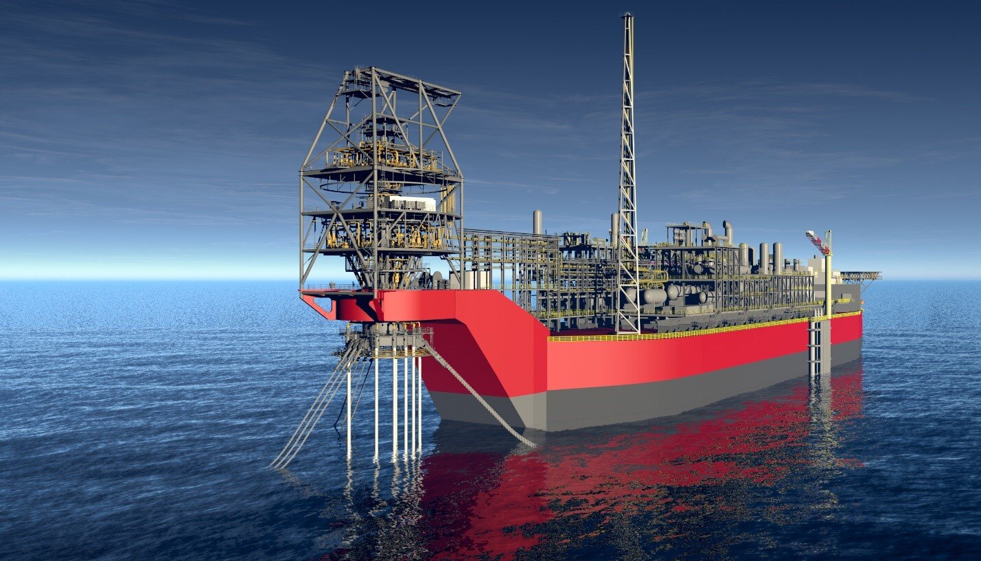 Rendering of the Sangomar FPSO for Senegal project