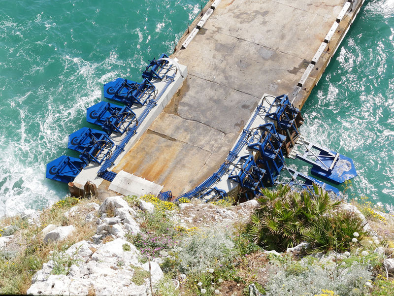 Photo of Eco Wave Power's Gibraltar wave power plant (Courtesy of Eco Wave Power)