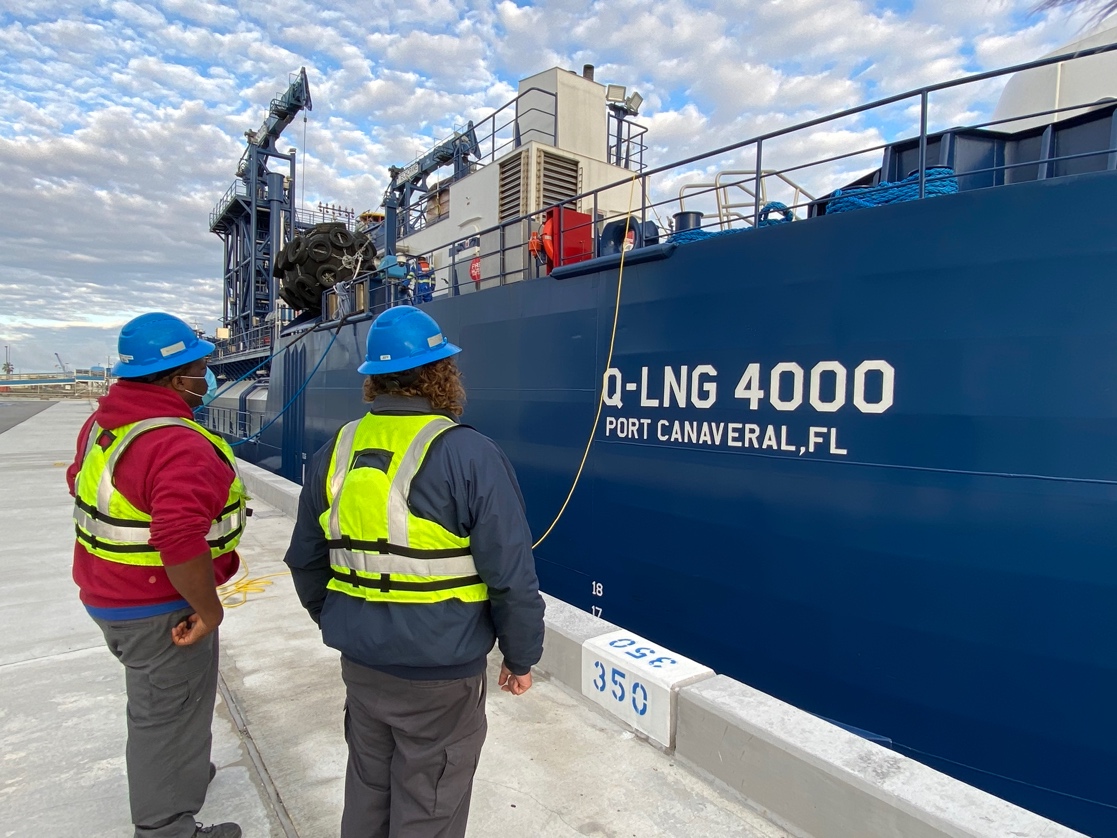 LNG bunkering barge Q-LNG 4000 arrives at Port Canaveral