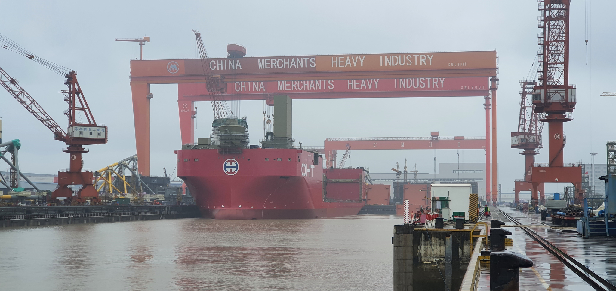 OHT Alfa Lift moored at China Merchants Heavy Industry's shipyard