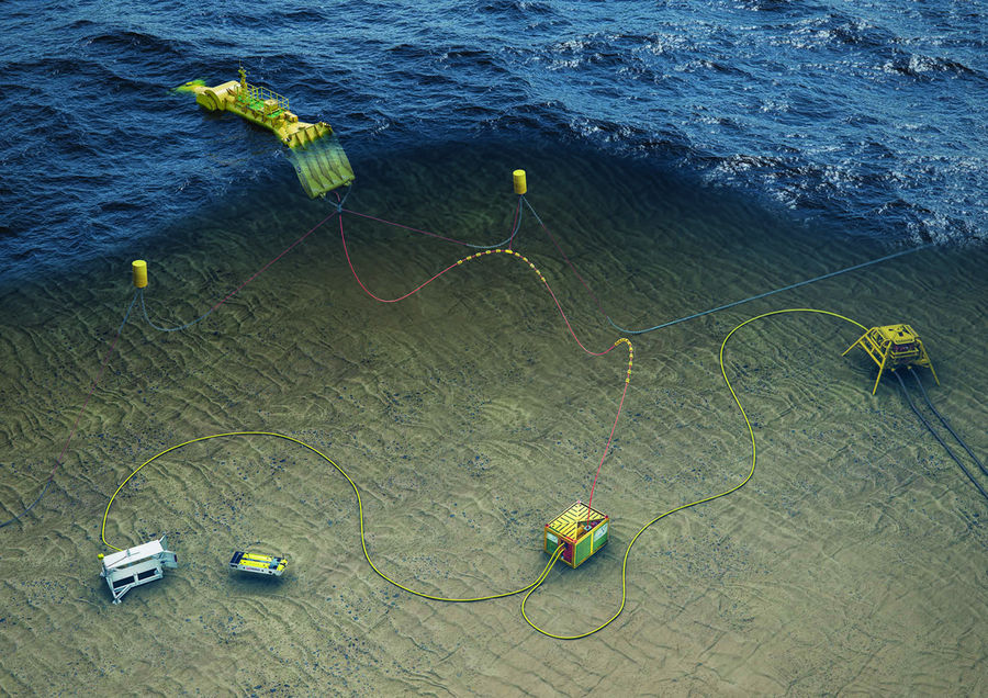 A concept for wave-powered renewable energy system for subsea equipment (Courtesy of Mocean Energy)