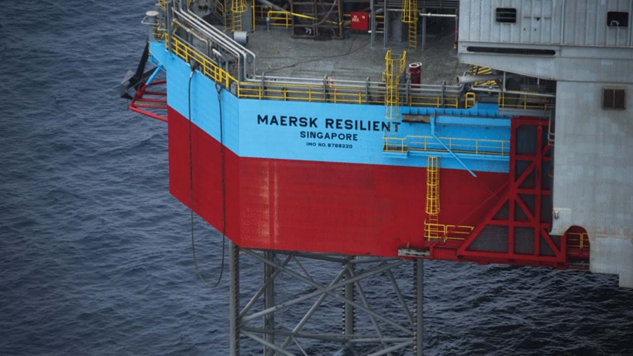 Maersk Resilient jack-up is drilling the Columbus well
