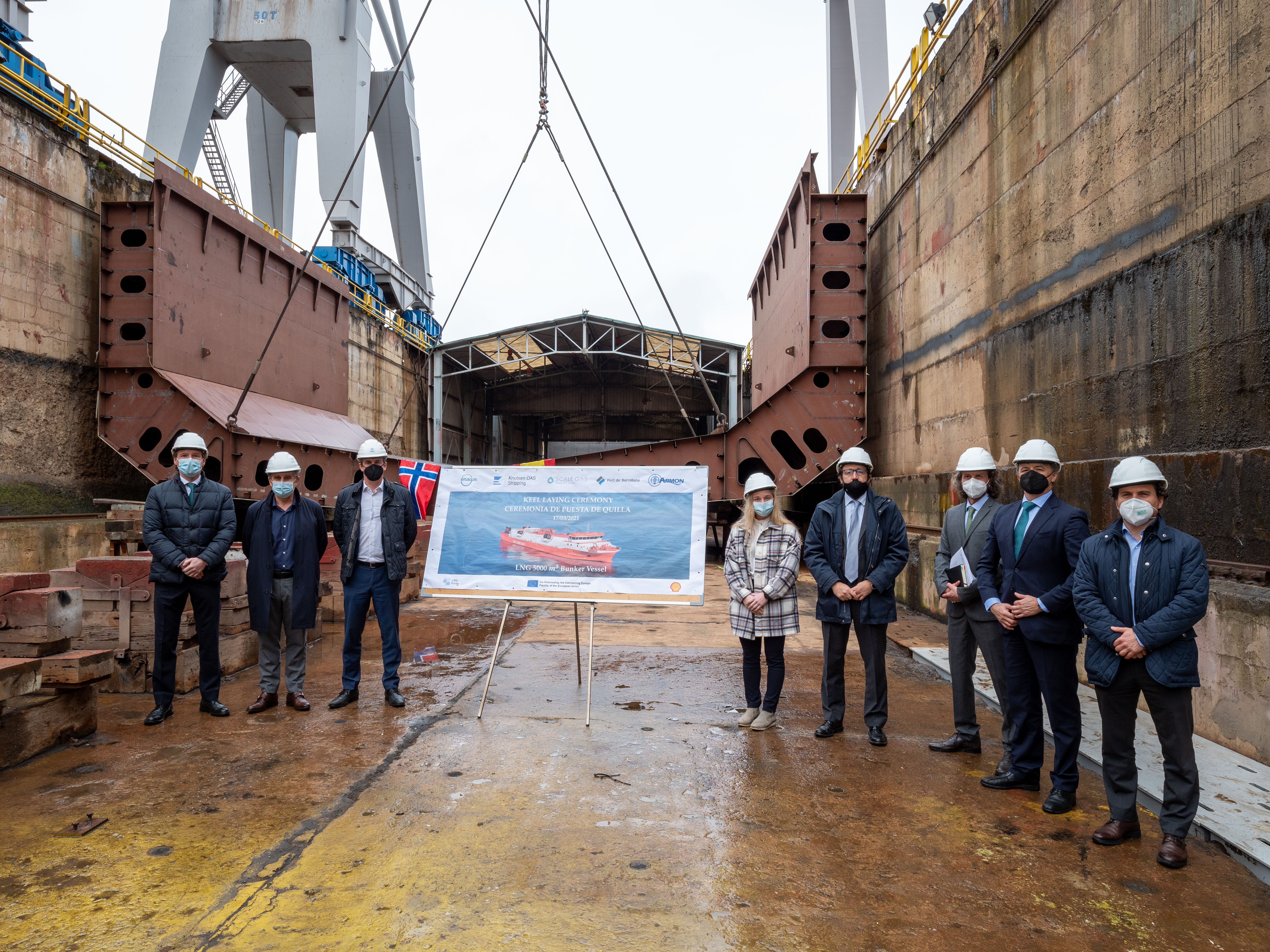 Keel laid for first Spanish-built LNG bunkering vessel