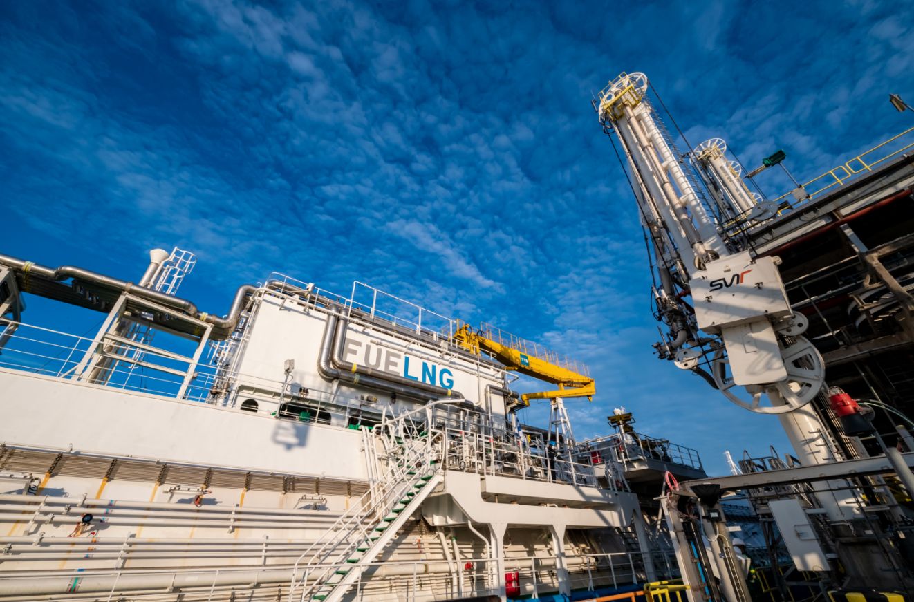 FueLNG Bellina's first LNG reloading operation at Singapore LNG