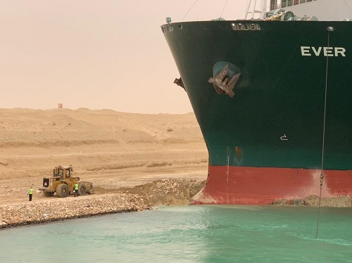 Ever Given stuck in Suez Canal