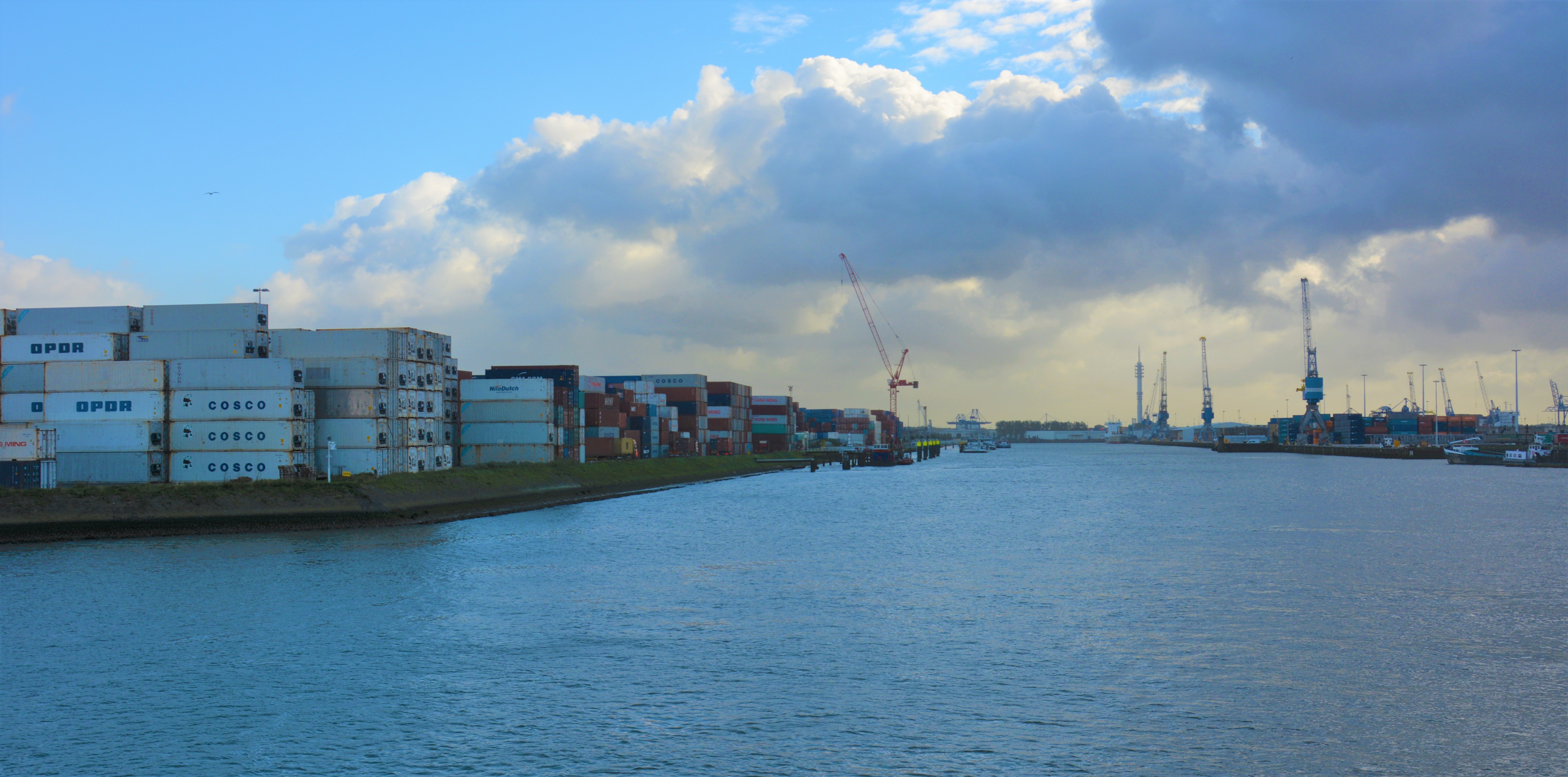 waterway in the port of Rotterdam