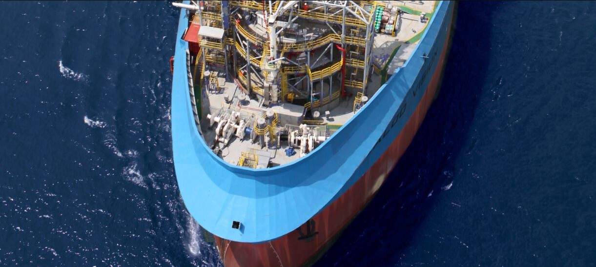 The Ningaloo Vision FPSO, which ties in the Van Gogh, Coniston, and Novara oil fields for Santos