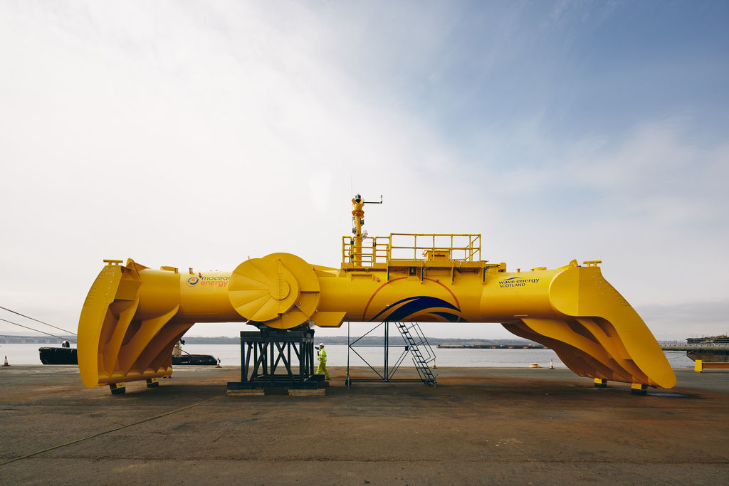 Photo of Mocean Energy’s Blue X wave energy converter (Courtesy of Mocean Energy)