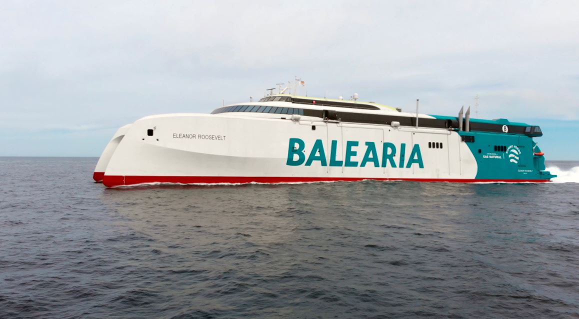 Baleària takes delivery of its LNG-powered ferry