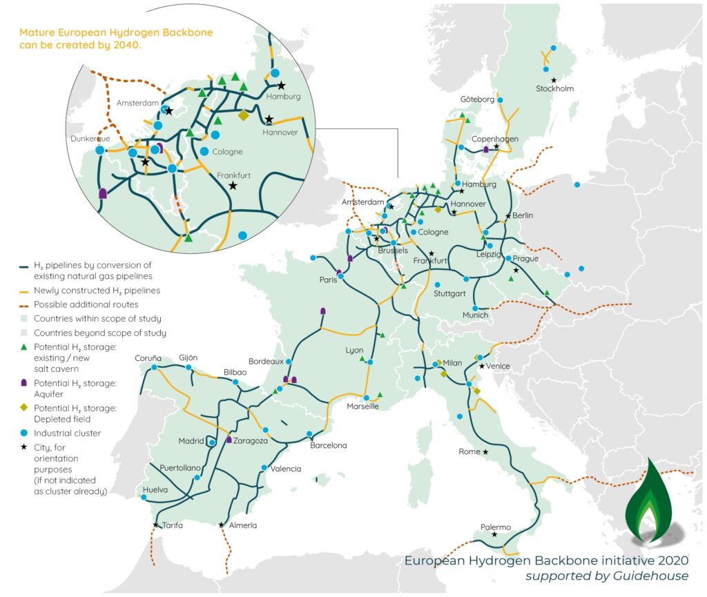 EHB updates vision of Europe hydrogen infrastructure