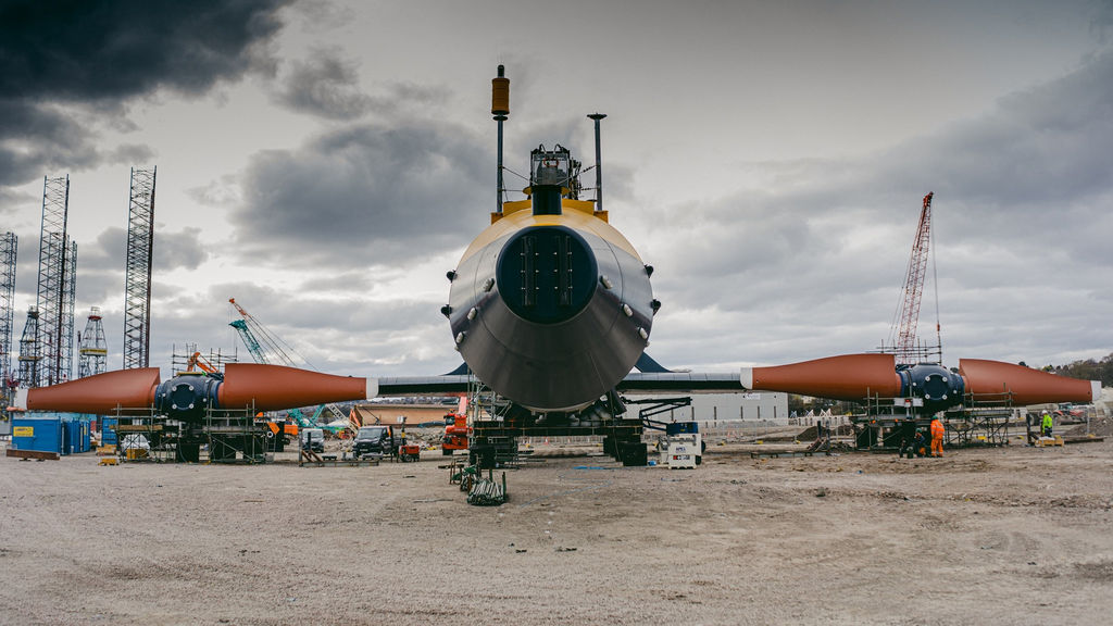 Photo of Orbital Marine Power's O2 tidal turbine (Courtesy of Orbital Marine Power)