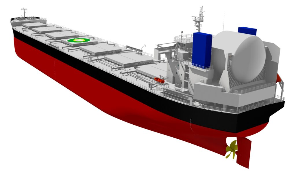 Tsuneishi's LNG bulk carrier Kamsarmax to reduce CO2 by 40%