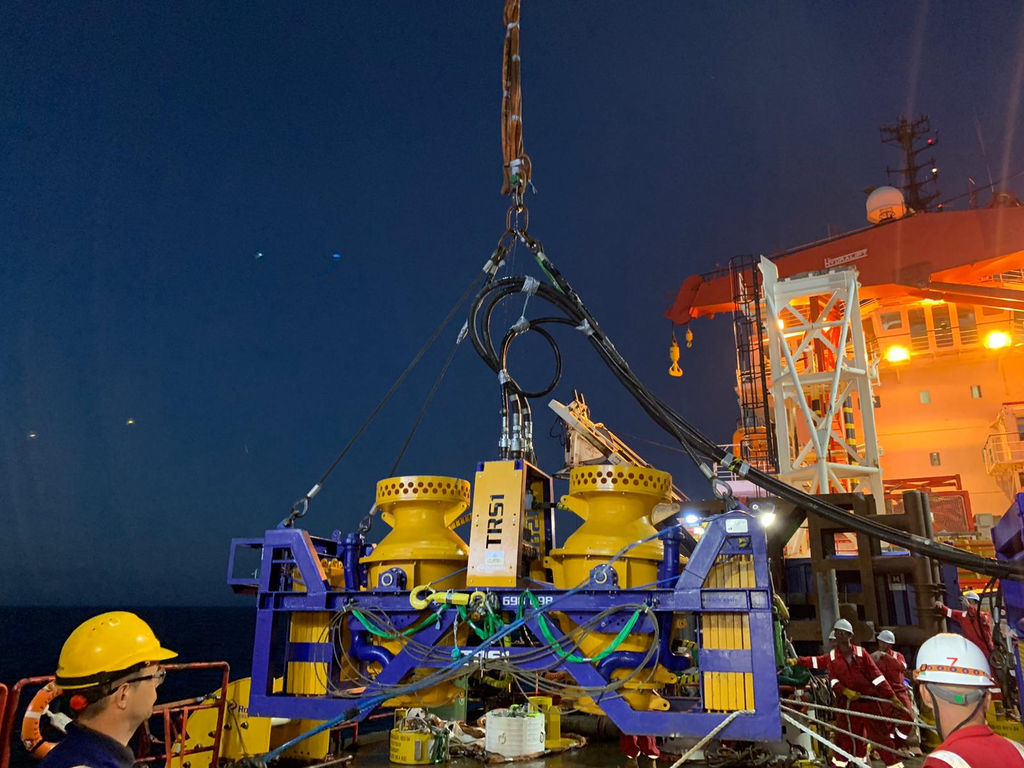 Photo of the TRS1 jet trenching tool (Courtesy of Rotech Subsea)