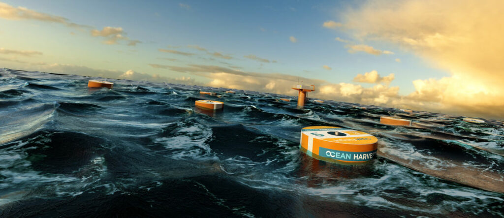 Illustration/Ocean Harvesting Technologies' wave energy technology (Courtesy of Ocean Harvesting Technologies)