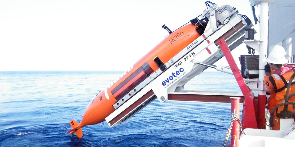 Photo showing Fugro's AUV (Courtesy of Fugro)