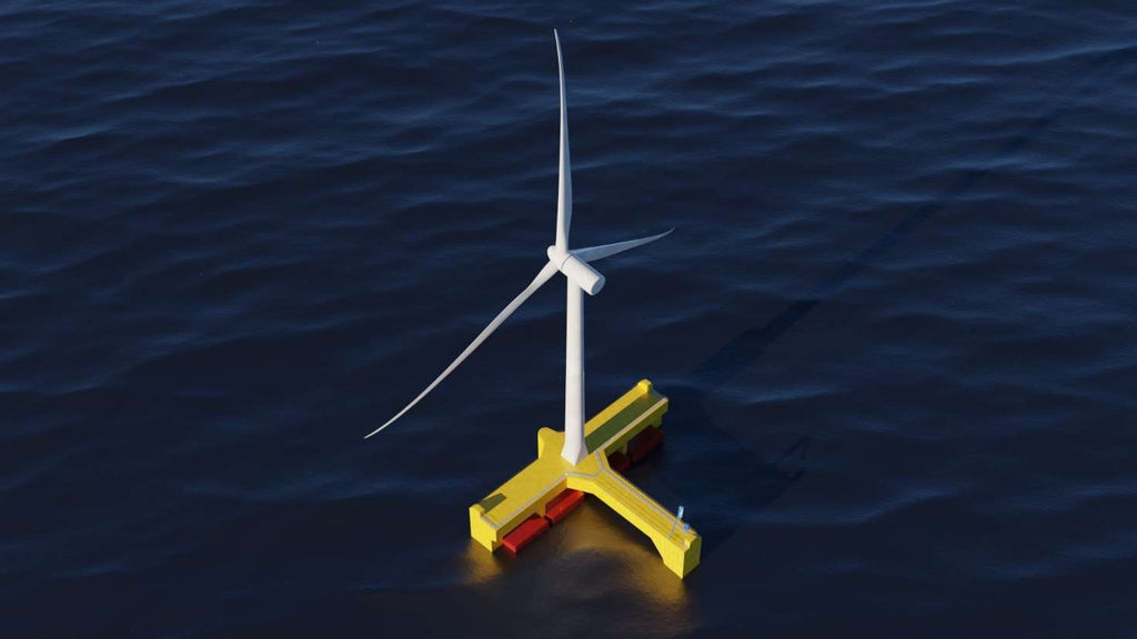 Image showing FPP's floating wind and wave hybrid concept (Courtesy of Floating Power Plant)