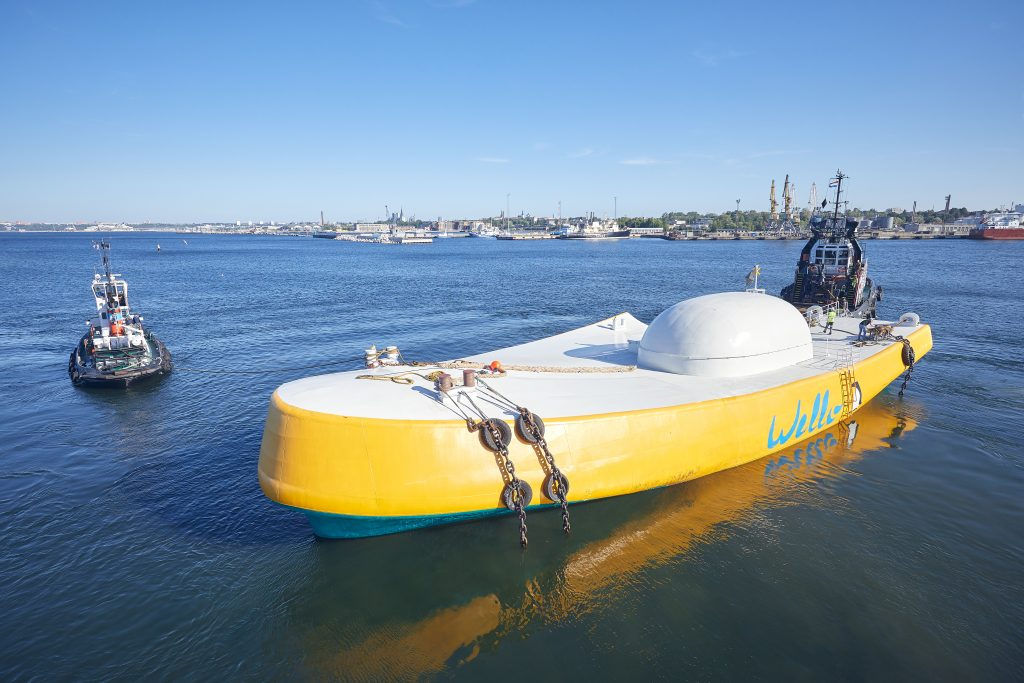 Photo showing Penguin wave energy device (Courtesy of Wello)