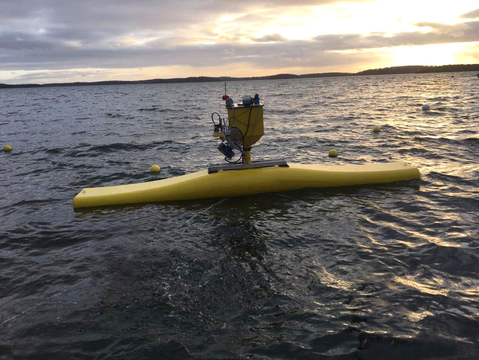 Photo of Novige's NoviOcean wave energy device (Courtesy of Novige)