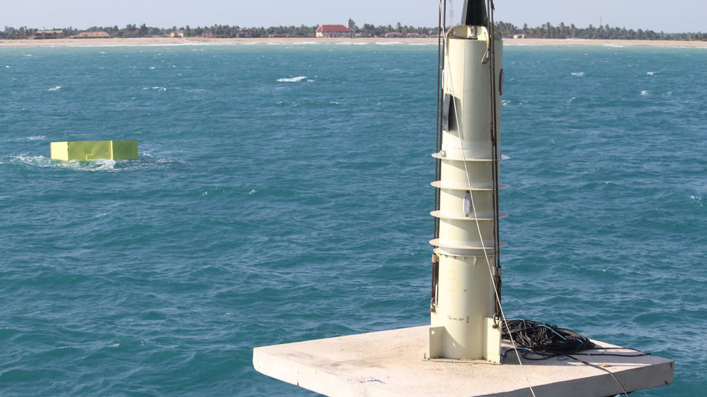 Photo showing Seabased's wave power generator (Courtesy of Seabased)