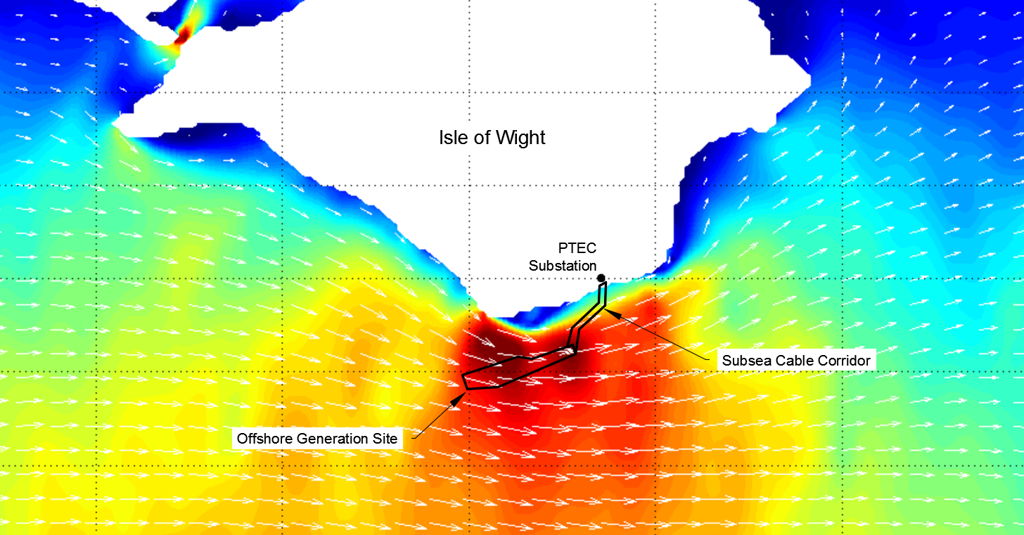 Illustration/Tidal flows at PTE (Courtesy of EMEC)