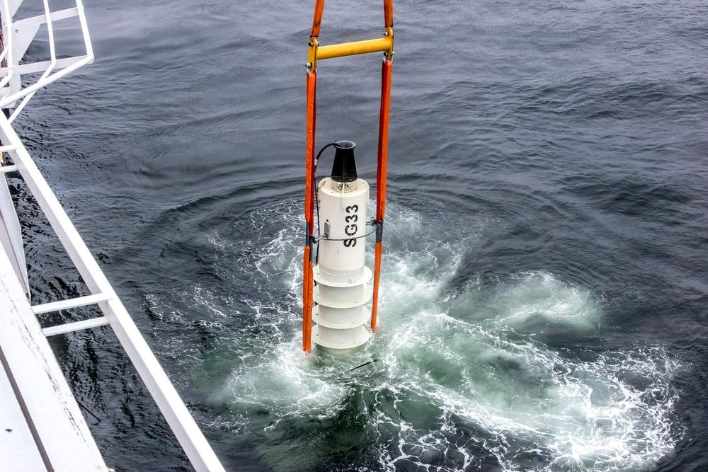 Photo showing Seabased's wave energy technology (Courtesy of Seabased)