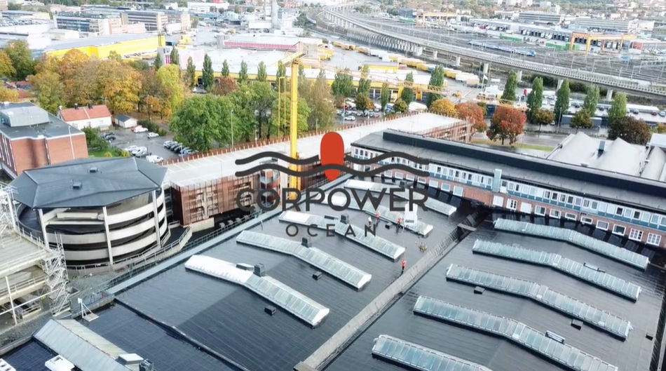 Screenshot of CorPower Ocean's new facility in Stockholm (Screenshot/Video by CorPower Ocean)