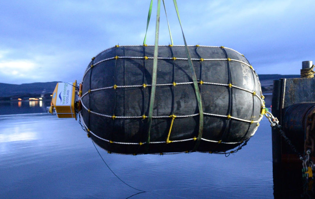 Photo showing TTI's NetBuoy (Courtesy of Wave Energy Scotland)