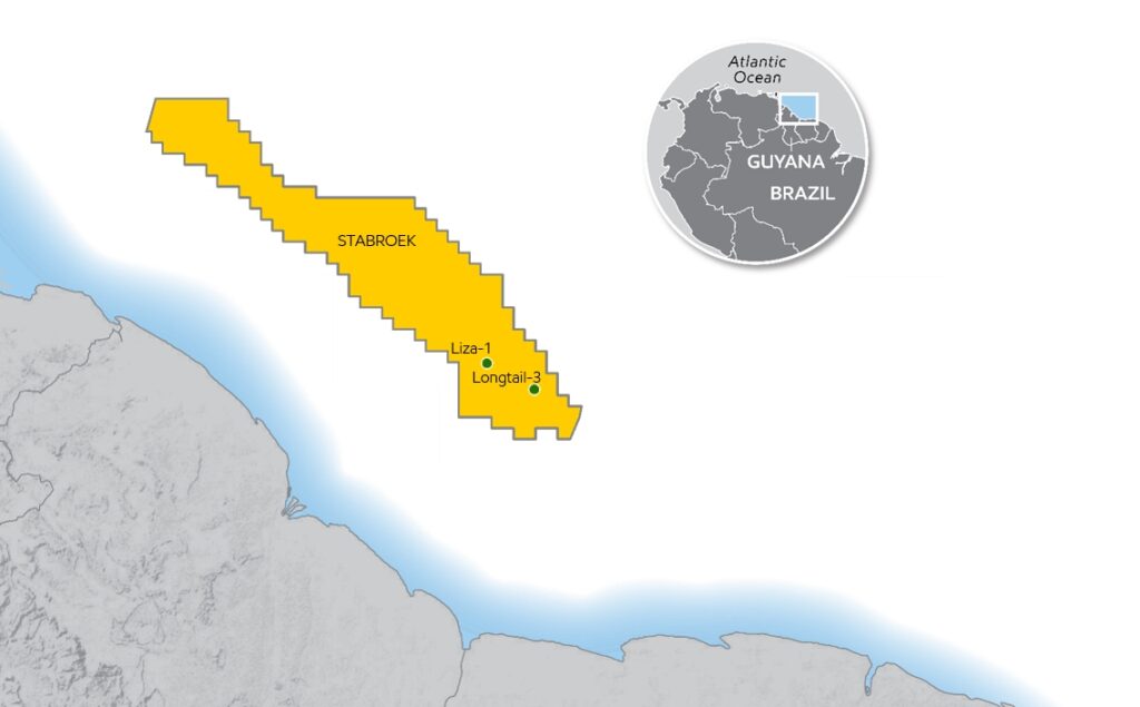 Longtail-3 map, Guyana - ExxonMobil