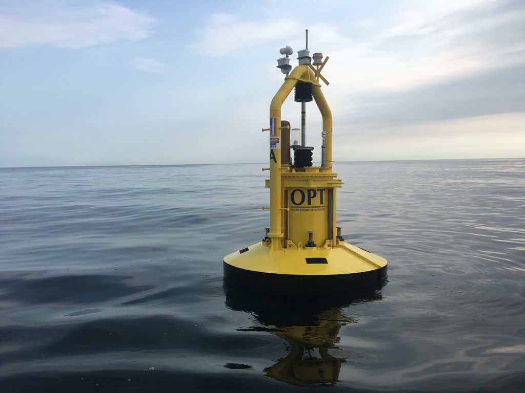 Photo showing OPT’s PowerBuoy (Courtesy of OPT)