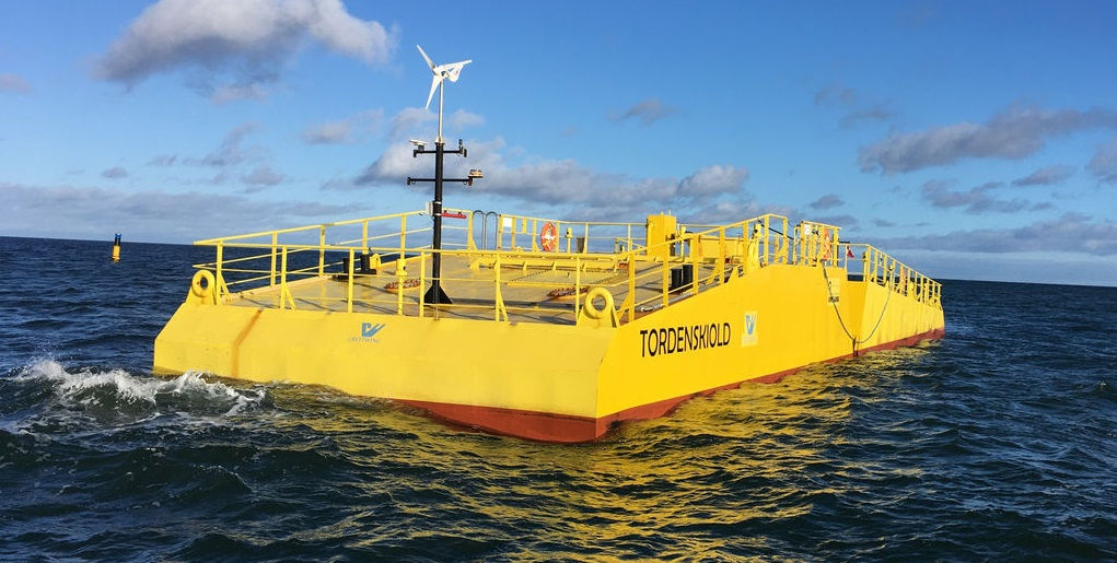 Illustration/Wave energy device developed by Danish company Crestwing (Courtesy of Crestwing)