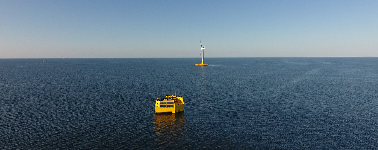 A photo of the SEM-REV test site offshore France