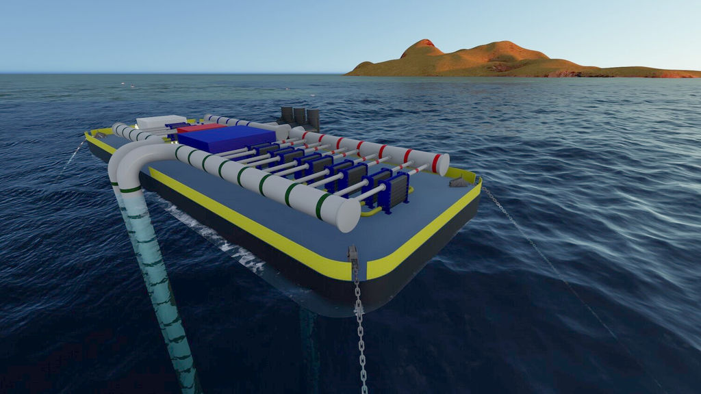 Global OTEC Resources' floating OTEC concept (Courtesy of Global OTEC Resources)