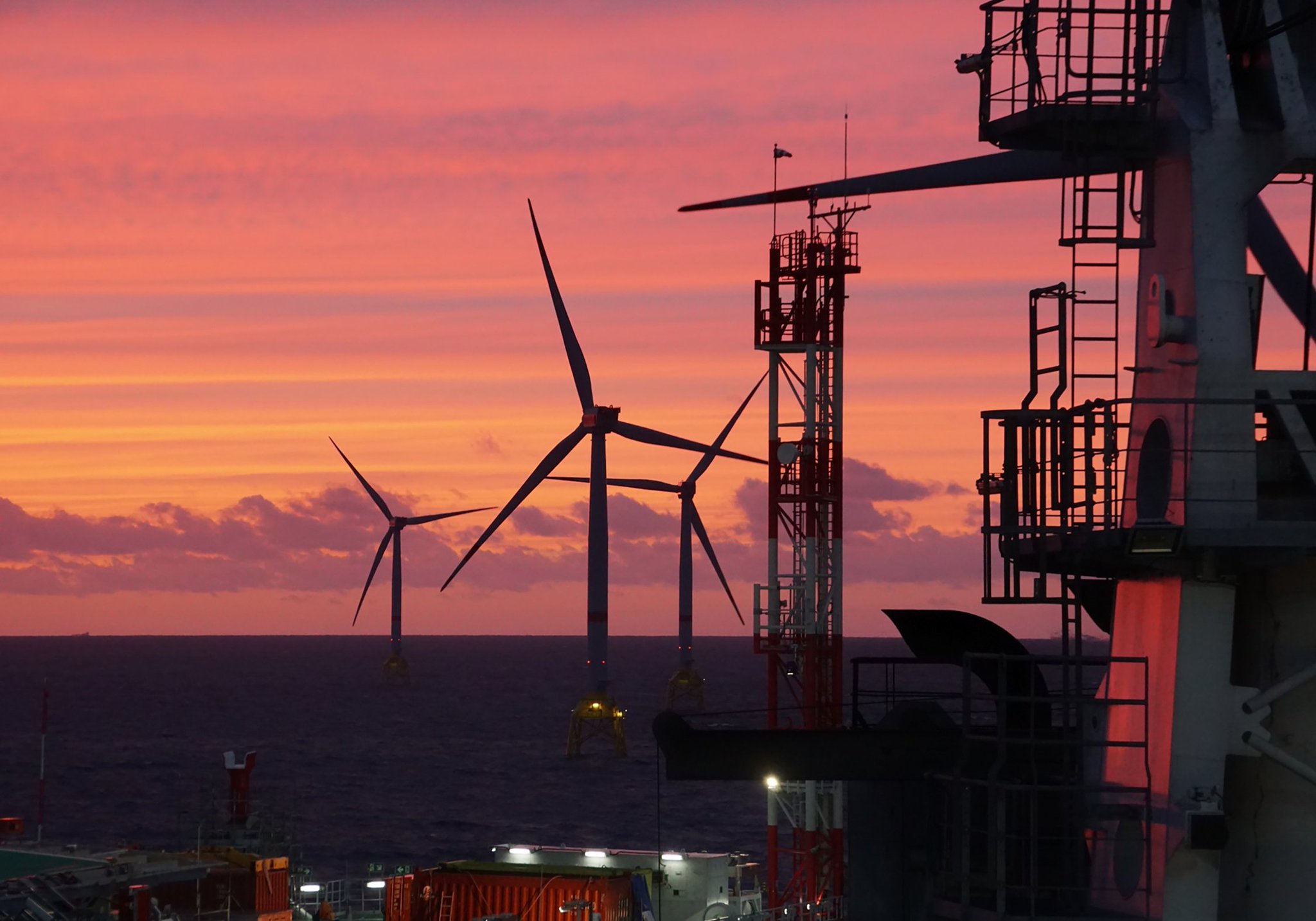 A photo of Iberdrola's Wikinger offshore wind farm