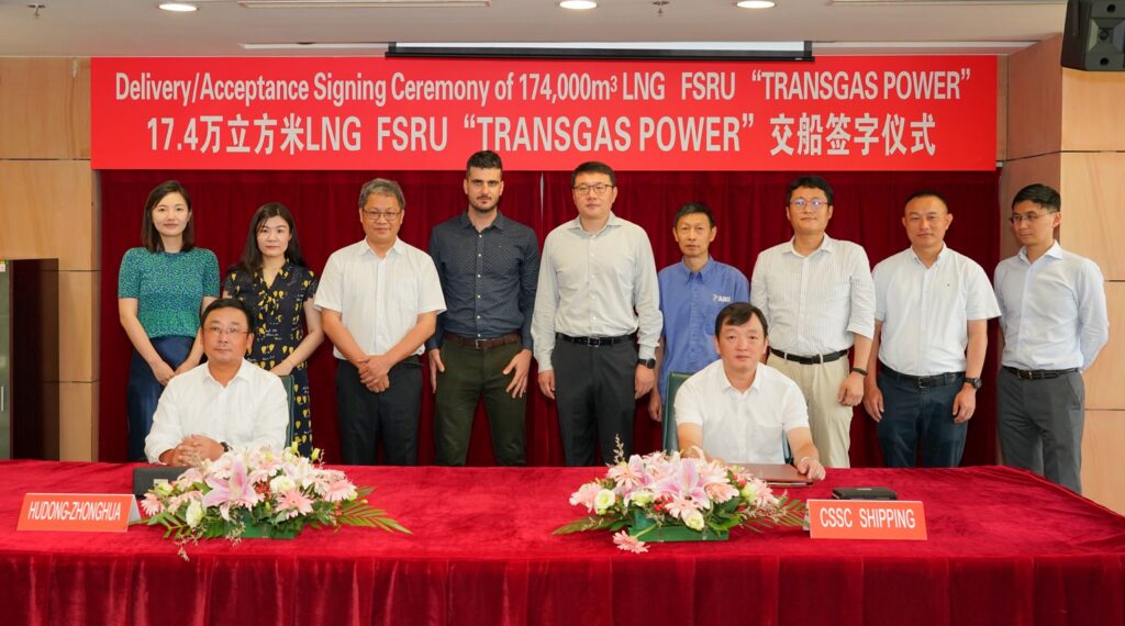 FSRU Transgas Power delivered to Dynagas