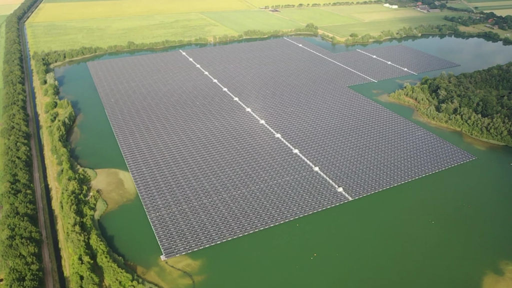 Photo showing the 41.1MWp Sellingen floating solar park (Courtesy of BayWa r.e.)