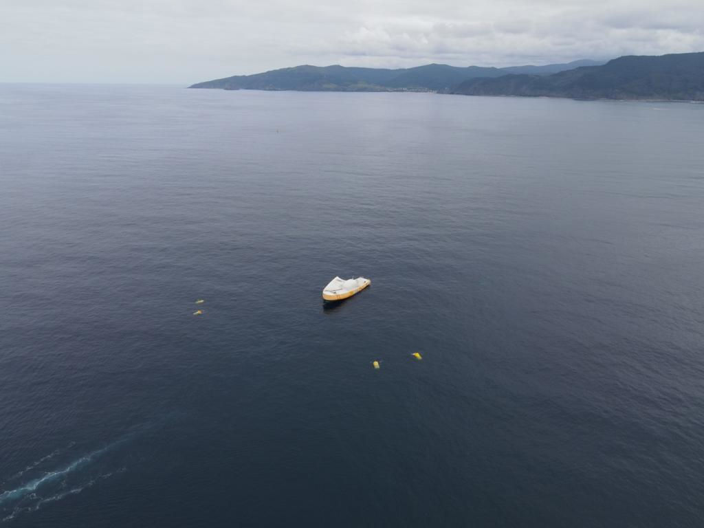 Photo showing Penguin wave energy device at BiMEP site (Coutrtesy of Wello)