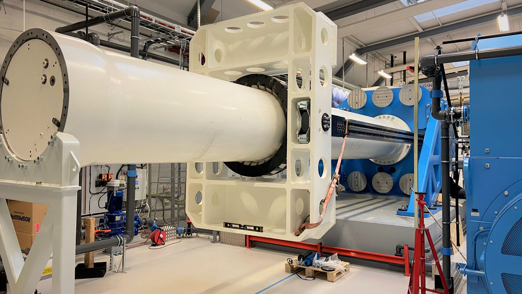 Photo showing CorPower's wave energy test-rig in Stockholm (Courtesy of CorPower Ocean)