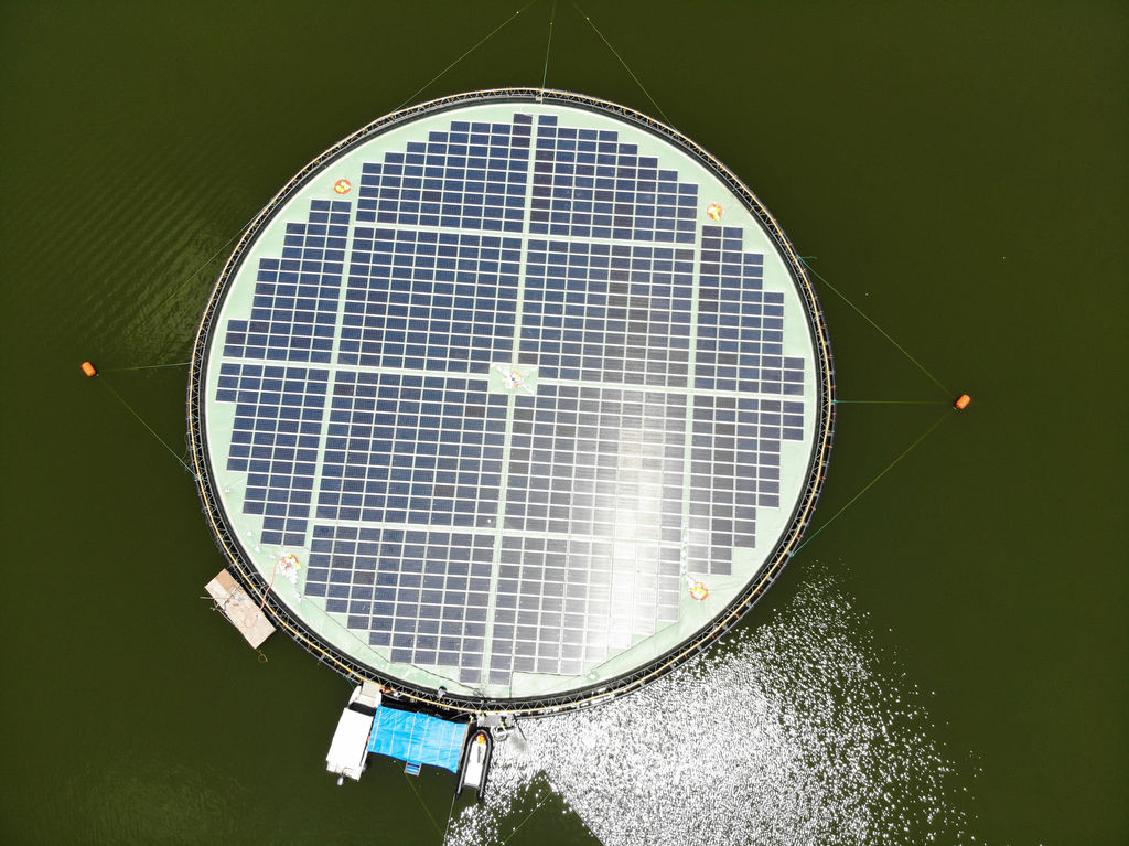 Photo showing the 223kWp floating solar demonstrator on Magat Dam (Courtesy of Ocean Sun)