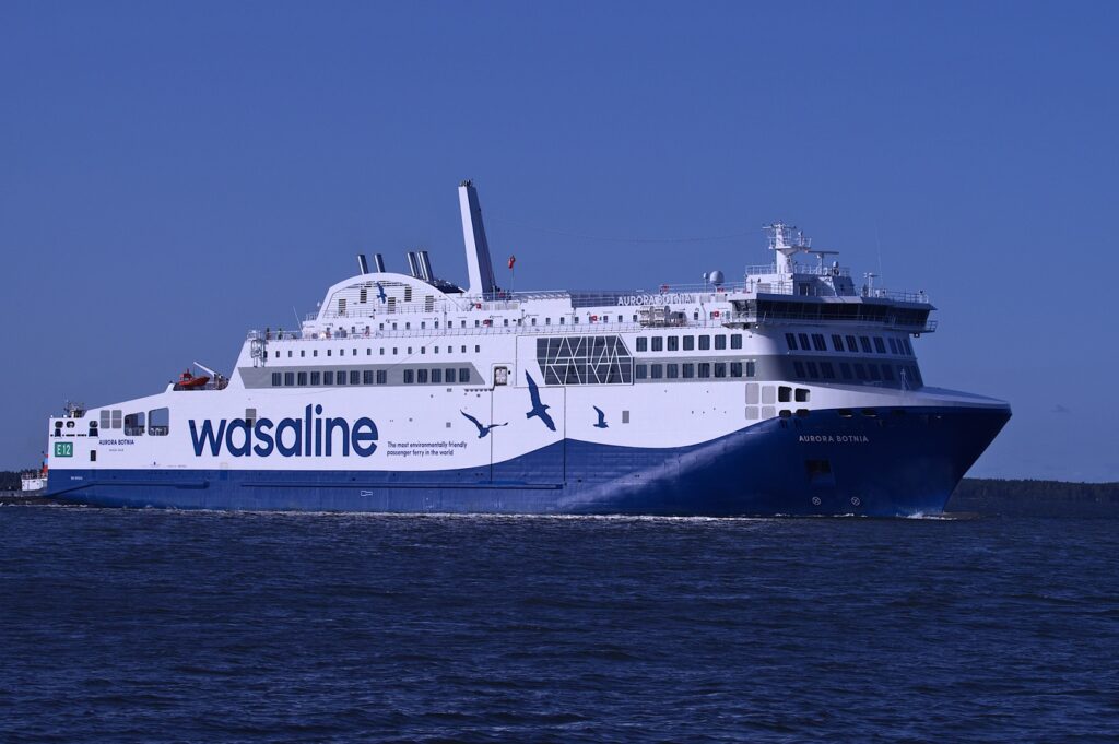 Rauma; Wasaline's LNG-powered ferry Aurora Botnia delivered