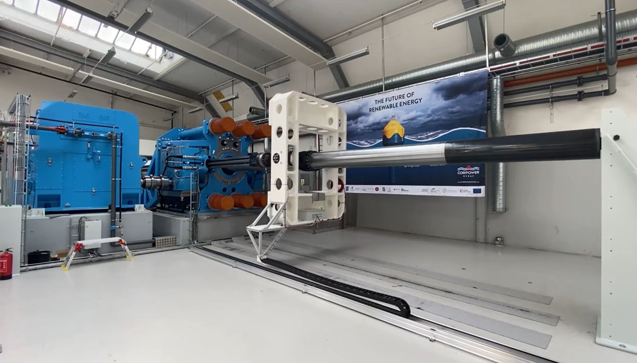 CorPower Ocean's wave energy test rig (Screenshot/Video by CorPower Ocean)