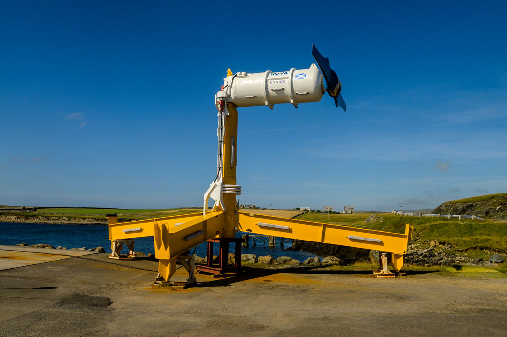 Photo showing Nova Innovation's tidal turbine (Courtesy of Nova Innovation)