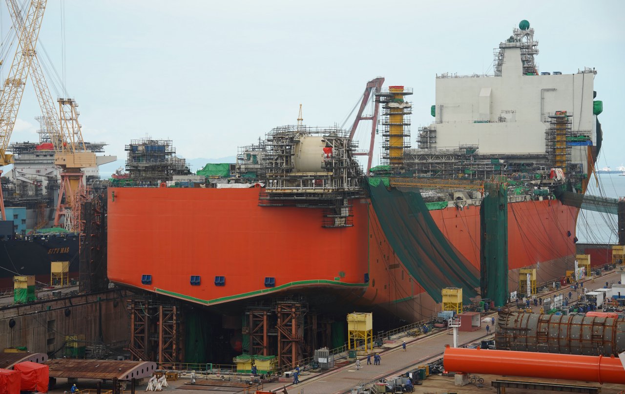 The Johan Castberg production vessel at Sembcorp Marine in Singapore - Equinor