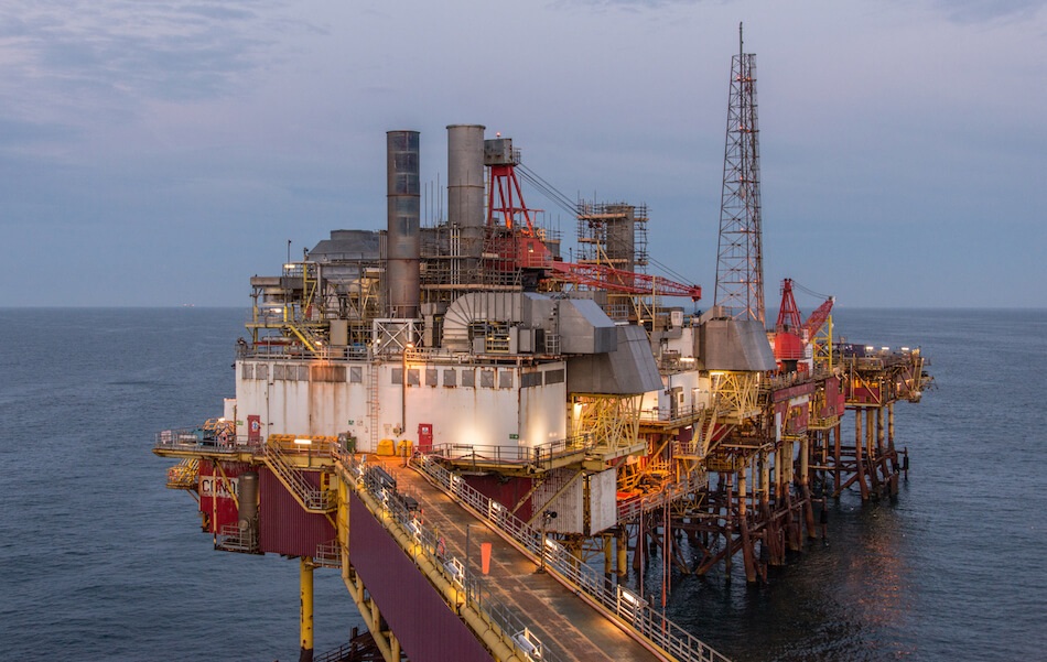 Viking platform in the southern North Sea - Harbour Energy