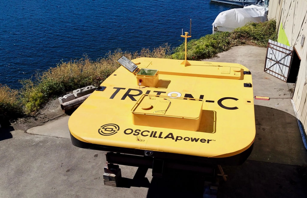 Photo showing the Triton-C wave energy converter (Courtesy of Oscilla Power)