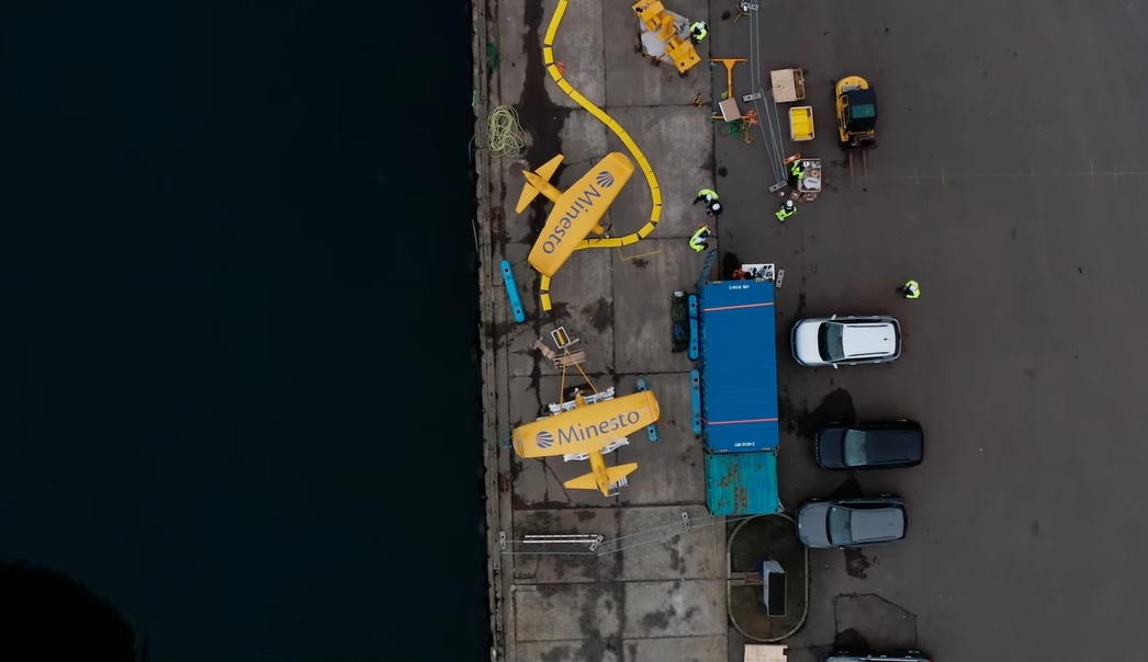 Deep Green tidal kites in the Faroe Islands (Screenshot/Video by Minesto)