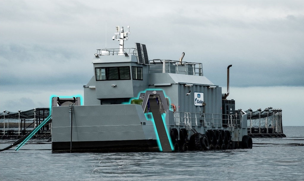 Impression of the MoorPower system aboard a feeder barge (Courtesy of Carnegie Clean Power)