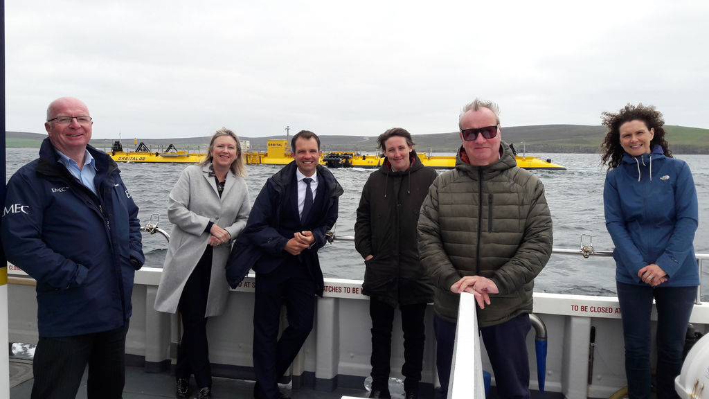 Photo showing the Scottish Affairs Committee visit to EMEC in June 2021 (Courtesy of EMEC)