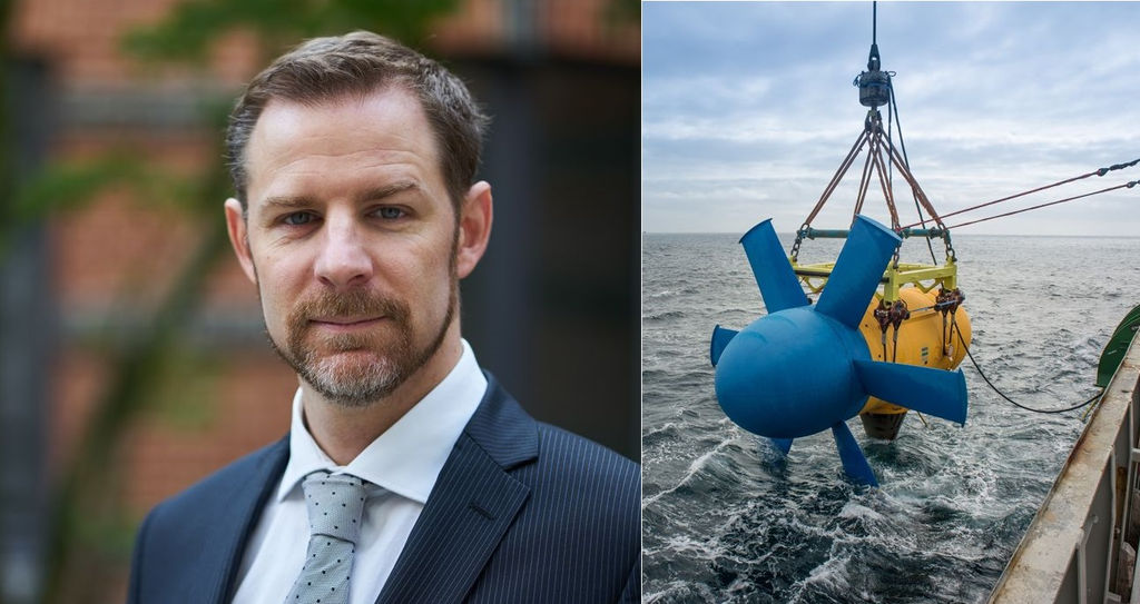 Rémi Gruet; Sabella's tidal turbine (Courtesy of OEE; Sabella)