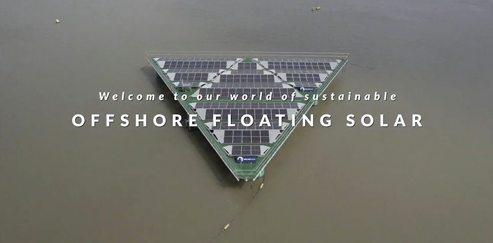 SolarDuck's floating solar solution (Screesnhot/Video by Navingo)